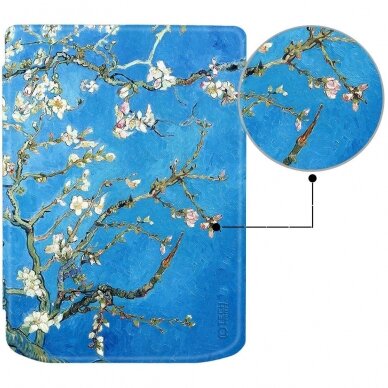 Tech-Protect SmartCase Dėklas PocketBook Verse / Verse Pro - bluesakura flowers 1