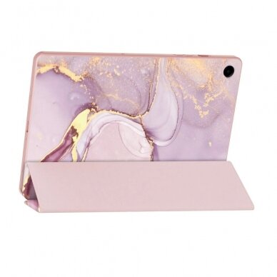 Tech-Protect SmartCase Dėklas Samsung Galaxy Tab A9+ 11 X210 / X215 / X216 - Rožinis marble 3