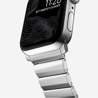 Tech-Protect SteelBand Apyrankė Apple Watch 4 / 5 / 6 / 7 / 8 / 9 / SE / Ultra 1 / 2 (42/44/45/49 mm) - Silver 4