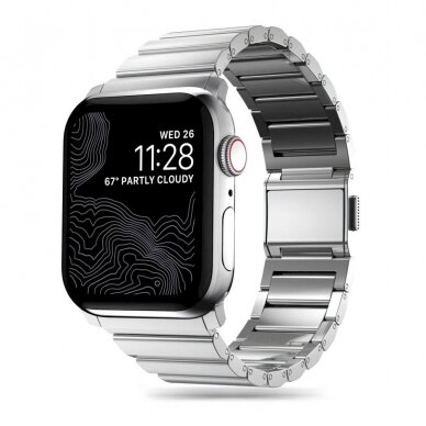 Tech-Protect SteelBand Apyrankė Apple Watch 4 / 5 / 6 / 7 / 8 / 9 / SE / Ultra 1 / 2 (42/44/45/49 mm) - Silver