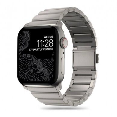 Tech-Protect SteelBand Apyrankė Apple Watch 4 / 5 / 6 / 7 / 8 / 9 / SE / Ultra 1 / 2 (42/44/45/49 mm) - titanium