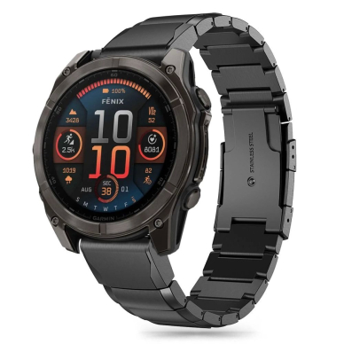 Tech-Protect SteelBand Garmin Fenix 5X / 5X PLUS / 6X / 6X Pro / 7X / 8 Strap (51 MM) - Juodas