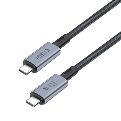 Tech-Protect UltraBoost Max USB-C 4.0 / USB-C 4.0 PD Kabelis 240W 8K 40Gbps 1m - pilkas 3