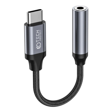 Tech-Protect UltraBoost USB-C / 3.5mm mini jack adapter - Juodas