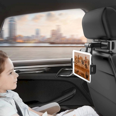 Tech-Protect V2 Automobilinis laikiklis telescopic headrest phone / tablet - Juodas 7