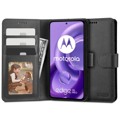 Tech-Protect Wallet Dėklas Motorola Edge 30 Neo - Juodas