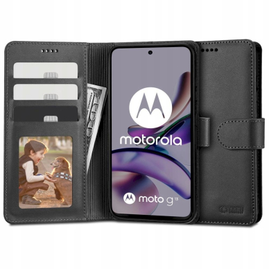 Tech-Protect Wallet Case for Motorola Moto G13 / G23 / G53 5G - juodas