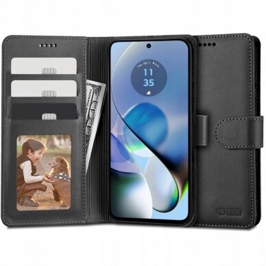 Tech-Protect Wallet Dėklas Motorola Moto G54 5G / G54 5G Power Edition - Juodas