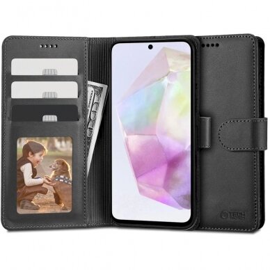 Tech-Protect Wallet Dėklas Samsung Galaxy A35 5G - Juodas