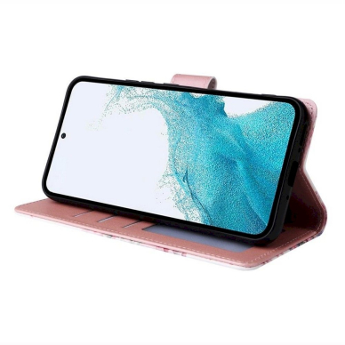 Tech-Protect Wallet case for Samsung Galaxy A55 5G - rožinis marble 3