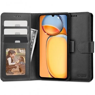 Tech-Protect Wallet Dėklas Xiaomi Redmi 13C / Poco C65 - Juodas