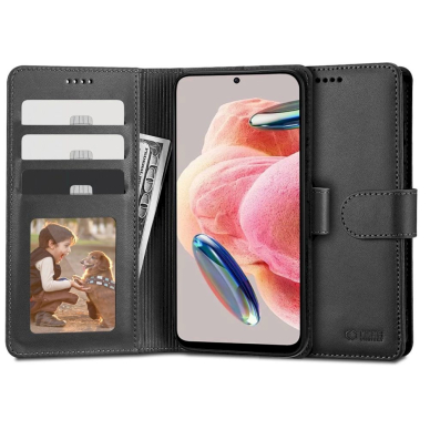 Tech-Protect Wallet Dėklas Xiaomi Redmi Note 12 4G / LTE - Juodas