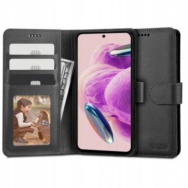 Tech-Protect Wallet Dėklas Xiaomi Redmi Note 12S - Juodas