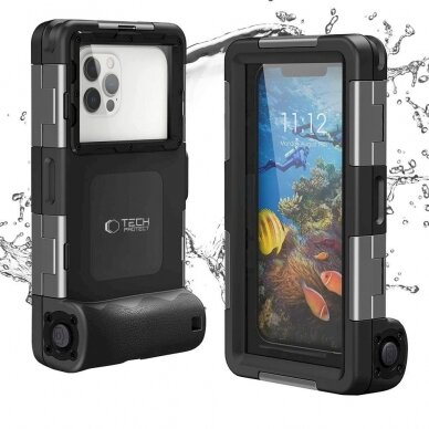 Tech-Protect Waterproof Dėklas waterproof IPX8 smartphones 4.7-6.7 - Juodas 2