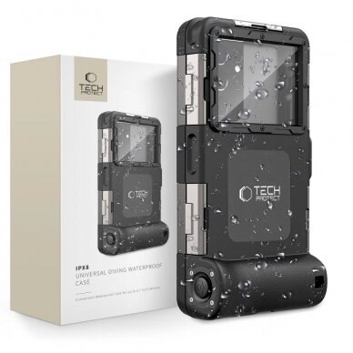 Tech-Protect Waterproof Dėklas waterproof IPX8 smartphones 4.7-6.7 - Juodas