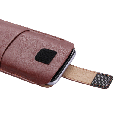 [Užsakomoji prekė] Techsuit - Belt Phone Case (BPC1) - from Premium Eco Leather, with Belt Holder, for Aprox. 6.1 inch, Size S - Rudas 3