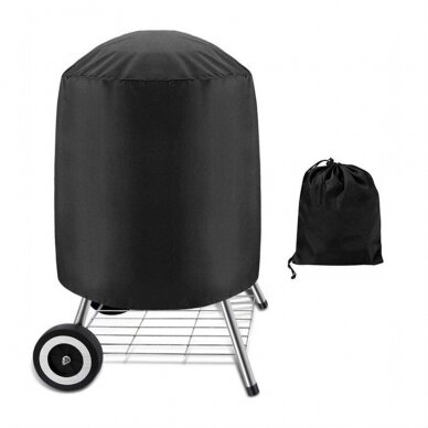 [Užsakomoji prekė] Techsuit - Grill Cover - Waterproof and UV Resistant, 600D Oxford Fabric, PC, 71 x 73cm, XS Size - Juodos spalvos