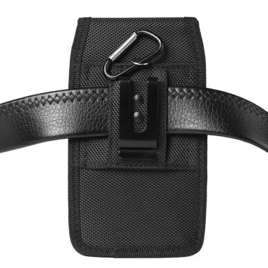 [Užsakomoji prekė] Techsuit - Outdoor Phone Waist Bag (TWB1) - Multifunctional Wearable with Belt Hanging, L size, 15x8x2.5cm, 6 inch - Juodas 3