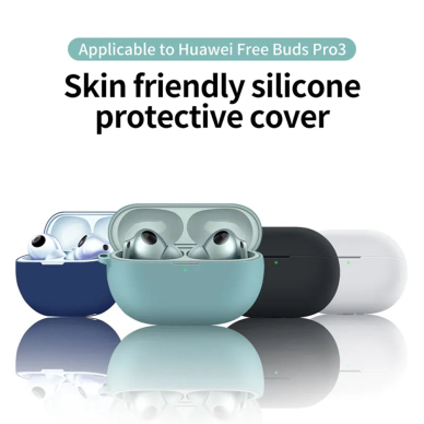 [Užsakomoji prekė] Techsuit - Silikoninis dėklas - for Huawei FreeBuds Pro 3, Smooth Ultrathin Material - Juodas 1