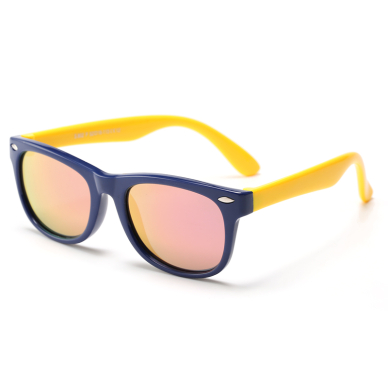 [Užsakomoji prekė] Techsuit - Sunglasses Polarised (D802) - for Kids, UV Protection - Geltonas / Tamsiai Mėlynas