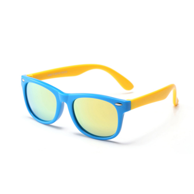 [Užsakomoji prekė] Techsuit - Sunglasses Polarised (D802) - for Kids, UV Protection -  Geltonas / Light Mėlynas