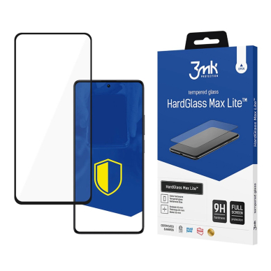 Apsauginis stiklas 3mk HardGlass Max Lite Black Xiaomi Redmi Note 13 5G