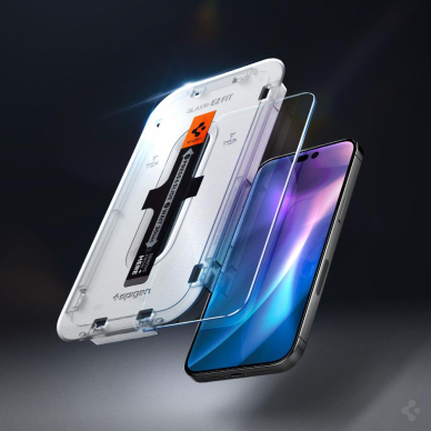 Ekrano apsauga TEMPERED GLASS Spigen GLAS.TR EZ FIT 2-PACK IPHONE 14 PRO MAX  2