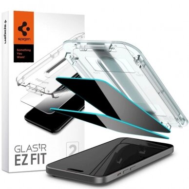 TEMPERED GLASS Spigen GLAS.TR "EZ FIT" 2-PACK IPHONE 15 PLUS PRIVACY