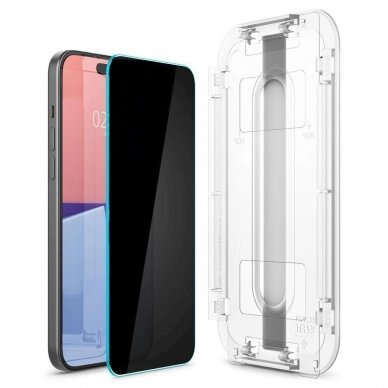 TEMPERED GLASS Spigen GLAS.TR "EZ FIT" 2-PACK IPHONE 15 PLUS PRIVACY 2