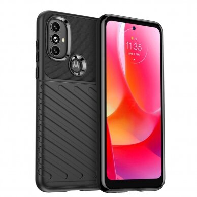 Dėklas Thunder Case flexible Motorola Moto G Power 2022 Juodas