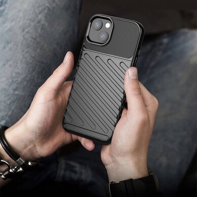 Dėklas Thunder Case Flexible Tough Rugged iPhone 13 Žalias 9