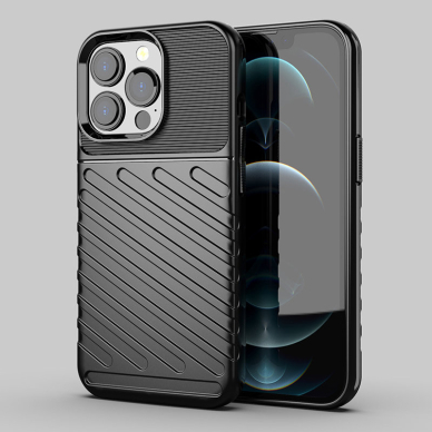 Dėklas Thunder Case Flexible iPhone 13 Pro juodas 12