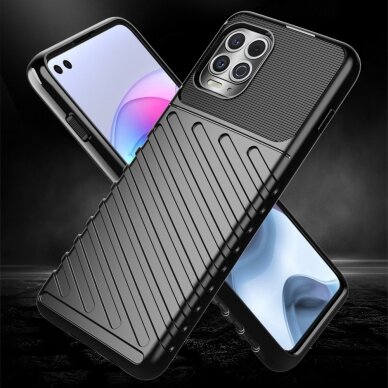 Dėklas Thunder Case Flexible Tough Rugged Cover TPU Case Motorola Moto G100 / Edge S Juodas 1