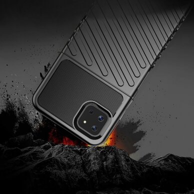 Dėklas Thunder Case Flexible Tough Rugged Cover TPU Samsung Galaxy A22 5G Mėlynas 3