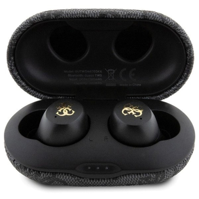 TWS Guess 4G Metal Bluetooth headphones with ENC docking station - black 3