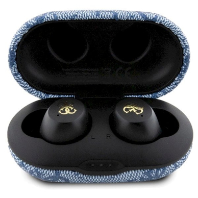 TWS Guess 4G Metal Bluetooth headphones with ENC docking station - blue 3