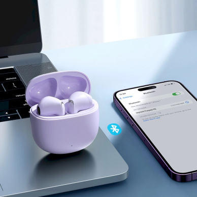 TWS Joyroom Funpods Series JR-FB1 Bluetooth 5.3 wireless Ausinės - violetinis 8