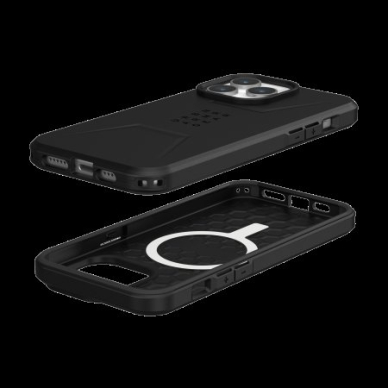 UAG Civilian Magsafe - Apsauginis dėklas skirta iPhone 15 Pro Max (Juodas) 2