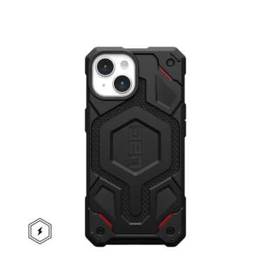 UAG Monarch Pro - Apsauginis dėklas skirta iPhone 15 Plus, pritaikyta su MagSafe (kevlar Juodas)