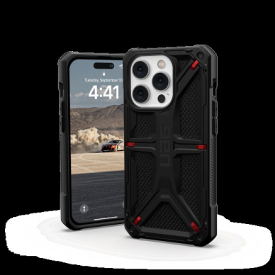 UAG Monarch - Apsauginis dėklas skirta iPhone 14 Pro (kevlar Juodas) 1