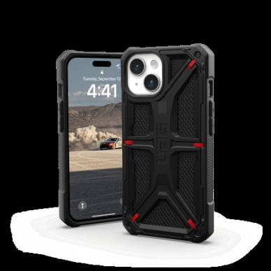 UAG Monarch - Apsauginis dėklas skirta iPhone 15 (kevlar Juodas) 1