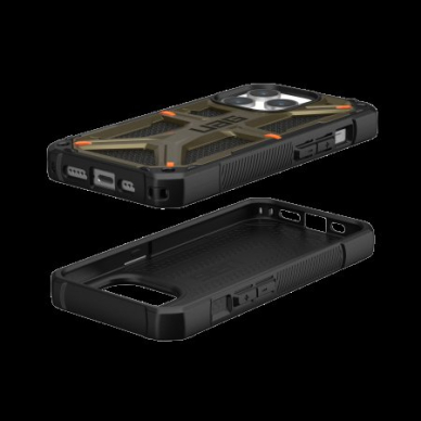 UAG Monarch - Apsauginis dėklas skirta iPhone 15 Pro (kevlar element žalias) 2