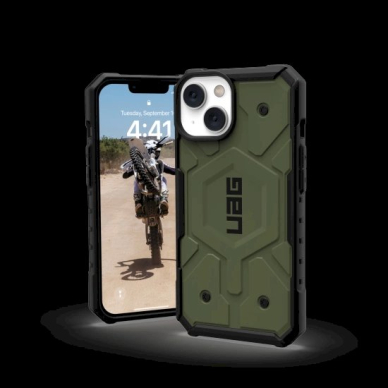 UAG Pathfinder - Apsauginis dėklas skirta iPhone 14 Plus pritaikyta su MagSafe (olive) 1