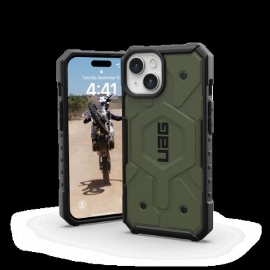 UAG Pathfinder Magsafe Apsauginis dėklas skirta iPhone 15 (olive) 1