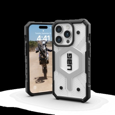 UAG Pathfinder Magsafe - Apsauginis dėklas skirta iPhone 15 Pro (ice) 1