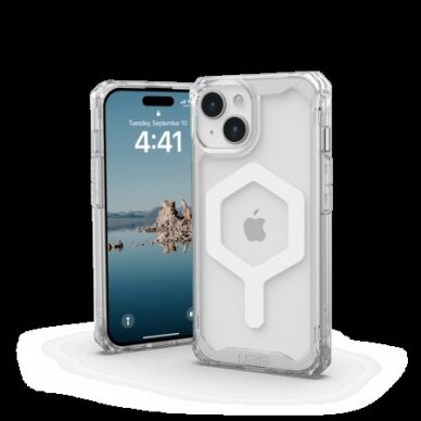 UAG Plyo Magsafe - Apsauginis dėklas skirta iPhone 15 pritaikyta su MagSafe (ice-Baltas) 1