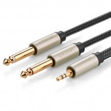 Ugreen cable audio cable mini jack 3.5 mm - 2 x jack 6.35 mm 1m Pilkas (AV126)