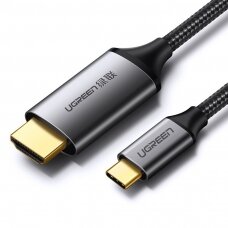 HDMI Kabelis Ugreen - USB Type C cable 4K 60 Hz 1,5 m Juodas and gray (MM142 50570)