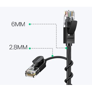 Ugreen Ethernet patchcord kabelis RJ45 Cat 6A UTP 1000Mbps 10 m juodas (70656) (ctz220) 9