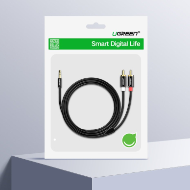 Ugreen 3,5 mm mini jack - 2RCA aucio kabelis 3m juodas (10590) 14